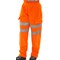 Beeswift Hi Viz Jogging Bottoms, Orange, Large