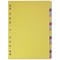 Elba Recycled Subject Dividers, 20-Part, Blank Multicolour Tabs, A4, Multicolour