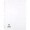 Elba Reinforced Board Subject Dividers, 10-Part, Blank Tabs, A4, White