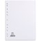 Elba Reinforced Board Subject Dividers, 20-Part, Blank Tabs, A4, White Elba Reinforced Board Subject Dividers, 20-Part, Blank Tabs, A4, White