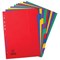 Elba Heavyweight Subject Dividers, 10-Part, Blank Multicolour Tabs, A4, Multicolour