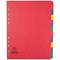 Elba Heavyweight Subject Dividers, Extra Wide, 10-Part, Blank Multicolour Tabs, A4, Multicolour