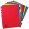 Elba Heavyweight Subject Dividers, Extra Wide, 10-Part, Blank Multicolour Tabs, A4, Multicolour