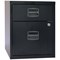 Bisley A4 Home Filing Cabinet, 2 Drawer(1 Suspension File Drawer), Black