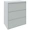 Bisley 3 Drawer Side Filing Cabinet, 810x490x1090mm, Goose Grey