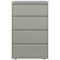 Bisley 4 Drawer Side Filing Cabinet, 830x490x1400mm, Goose Grey
