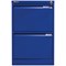 Bisley Foolscap Filing Cabinet, 2 Drawer, Blue