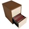 Bisley Foolscap Filing Cabinet, 2 Drawer, Coffee and Cream