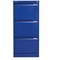 Bisley Foolscap Filing Cabinet, 3 Drawer, Blue