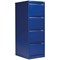 Bisley Foolscap Filing Cabinet, 4 Drawer, Blue Bisley Foolscap Filing Cabinet, 4 Drawer, Blue