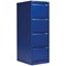 Bisley Foolscap Filing Cabinet, 4 Drawer, Blue