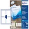 Avery Printable Cards 128mm x 82mm Inkjet Prints on Both Sides 100 Cards/25 Sheets (Pack 100 Cards) - C2318-25