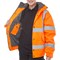Beeswift High Visibility Fleece Lined Bomber Jacket, Orange, Medium