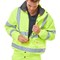 Beeswift High Visibility Fleece Lined Bomber Jacket, Saturn Yellow, XL