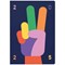 Collins A5 Peace Sign Design Diary, Week To View, Blue, 2025