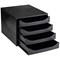 Contour Ergonomics 4 Drawer Set, Black