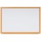 Bi-Office Earth Prime Magnetic Whiteboard, Ceramic Surface, MDF Frame With Oak Finish, 900x600mm