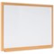 Bi-Office Earth Prime Magnetic Whiteboard, Ceramic Surface, MDF Frame With Oak Finish, 900x600mm
