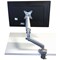 Contour Ergonomics Easy Move Deskclamped Single Monitor Arm, Adjustable Height, Silver