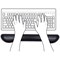Contour Ergonomics Soft Skin Gel Keyboard Wrist Rest, Black