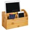 CEP Silva Bamboo Desk Tidy, 5 Compartments, Brown