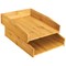 CEP Silva Bamboo Self-stacking Letter Tray, Woodgrain, Pack of 2