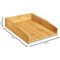 CEP Silva Bamboo Self-stacking Letter Tray, Woodgrain, Pack of 2