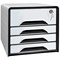 CEP Smoove 4 Drawer Set, Lockable Top Drawer, White