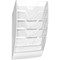CEP Wall File, 5 Compartment, White/Crystal