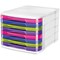 CEP Pro Happy 8 Drawer Set, White & Assorted Coloured Drawers