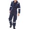 Beeswift Flame Retardant Burgan Anti-Static Boilersuit, Navy Blue, 48 Inch Chest