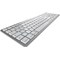 Cherry KW 9100 Slim Keyboard for Mac, Wireless, Silver/White