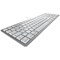 Cherry KC 6000C Slim Keyboard for Mac, Wired, Silver/White
