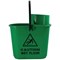 2Work Plastic Mop Bucket with Wringer 15 Litre Green CNT00066