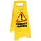 2-sided Caution Folding Safety Sign Yellow (1 Sign)