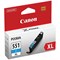 Canon CLI-551XL Cyan High Yield Inkjet Cartridge