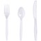 White Plastic Disposable Forks (Pack of 100)