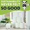 Cheeky Panda Toilet Tissue, 3-Ply, 200 Sheets Per Roll, Pack of 48