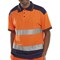 Beeswift Two Tone Polo Shirt, Orange & Navy Blue, XL Beeswift Two Tone Polo Shirt, Orange & Navy Blue, XL
