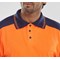 Beeswift Two Tone Polo Shirt, Orange & Navy Blue, XL