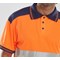 Beeswift Two Tone Polo Shirt, Orange & Navy Blue, 2XL