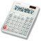 Casio DE-12E Ergonomic Large Desktop Calculator, 12 Digit, Solar and Battery Power, White
