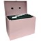 Cathedral File Box with 5 Suspension Files A4 Pastel Pink