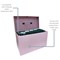 Cathedral File Box with 5 Suspension Files Foolscap Pastel Pink