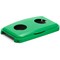 Durable 60L Hinged Bin Lid Green Two Holes For Cans/Bottles Durabin
