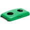 Durable 60L Hinged Bin Lid Green Two Holes For Cans/Bottles Durabin