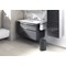Durable Round Powder Coated Metal Pedal Bin, 5 Litre, Charcoal
