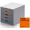 Durable Varicolor 5 Drawer Set, Colour Coded Desktop Storage, Multi-Coloured