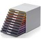 Durable Varicolor 10 Drawer Set, Colour Coded Desktop Storage, Multi-Coloured
