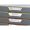 Durable Varicolor 10 Drawer Set, Colour Coded Desktop Storage, Multi-Coloured